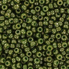 Miyuki rocailles Perlen 11/0 - Opaque luster kaki 11-2539L